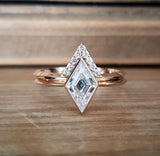 Phoebe Kite Cut Engagement Ring - Modern Unique Design