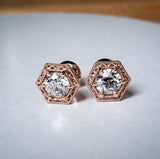 The Gatsby Lab Diamond Earrings - Art Deco Studs | PenelliBelle
