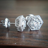 The Gatsby Lab Diamond Earrings - Art Deco Studs | PenelliBelle