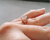 Margo Emerald Cut Moissanite Engagement Ring - PenelliBelle