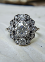 Ophelia Art Deco Ring - Light Background
