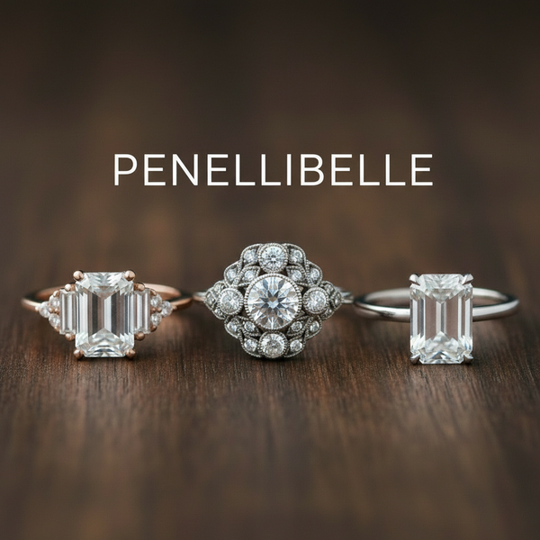 PenelliBelle signature designs on dark wood