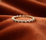 The Dot and Bubble Band - Brighter Lighting on Rust Velvet