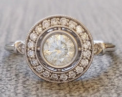 The Hattie EF White Moissanite Center