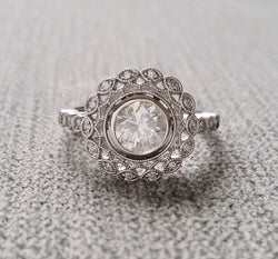 The Mae (Bezel Set) EF White Moissanite