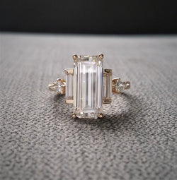 The Ingrid EF White Moissanite